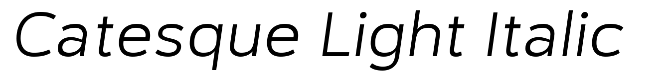 Catesque Light Italic